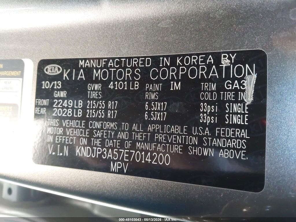 KNDJP3A57E7014200 2014 KIA SOUL photo no. 9