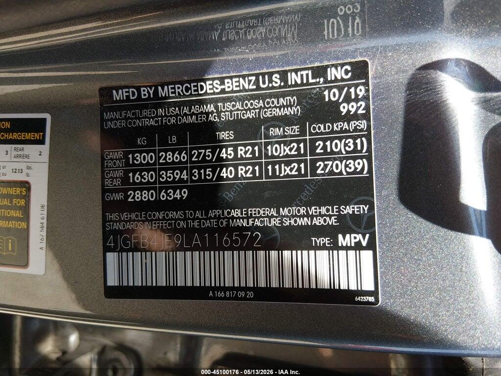 4JGFB4JE9LA116572 2020 MERCEDES-BENZ GLE 350 photo no. 9