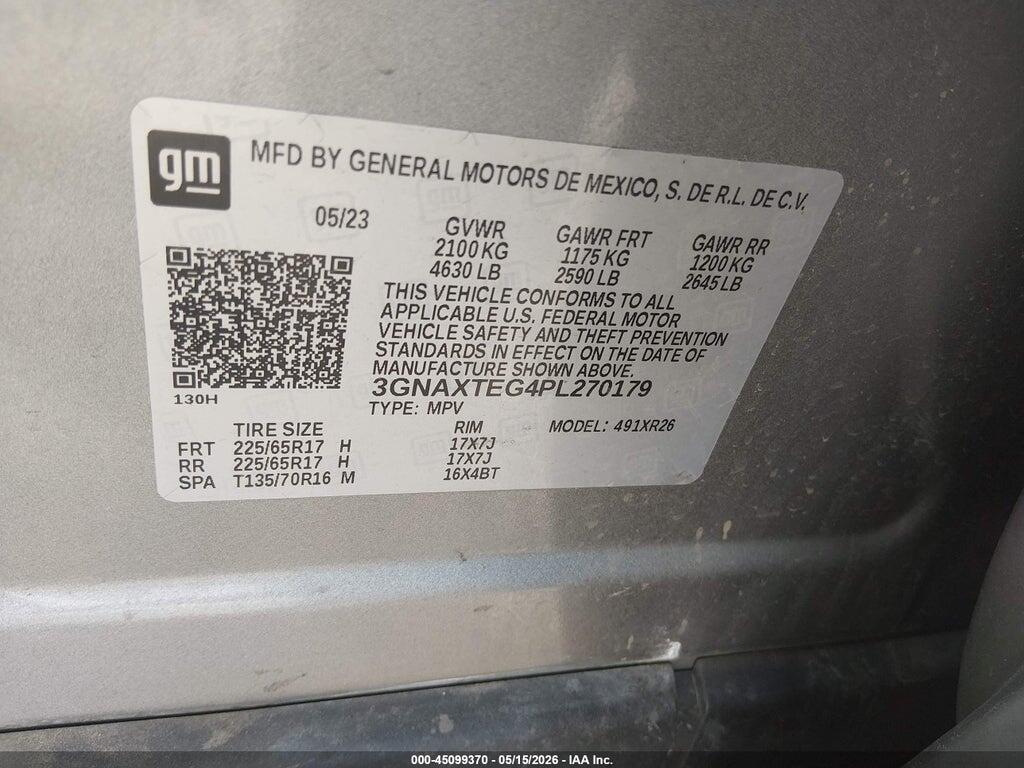 3GNAXTEG4PL270179 2023 CHEVROLET EQUINOX photo no. 9