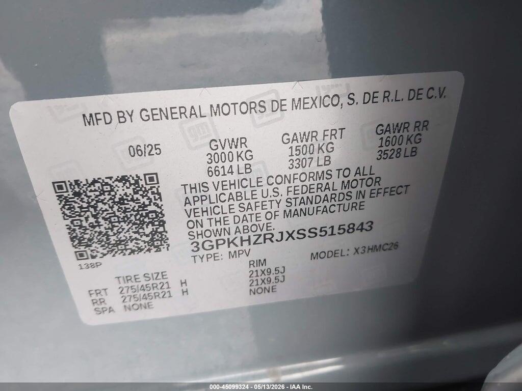 3GPKHZRJXSS515843 2025 HONDA PROLOGUE photo no. 9