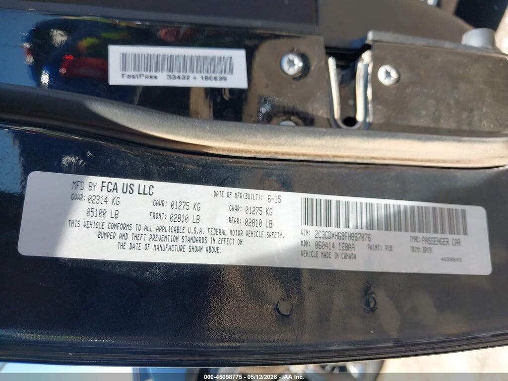 2C3CDXHG9FH867076 2015 DODGE CHARGER photo no. 9