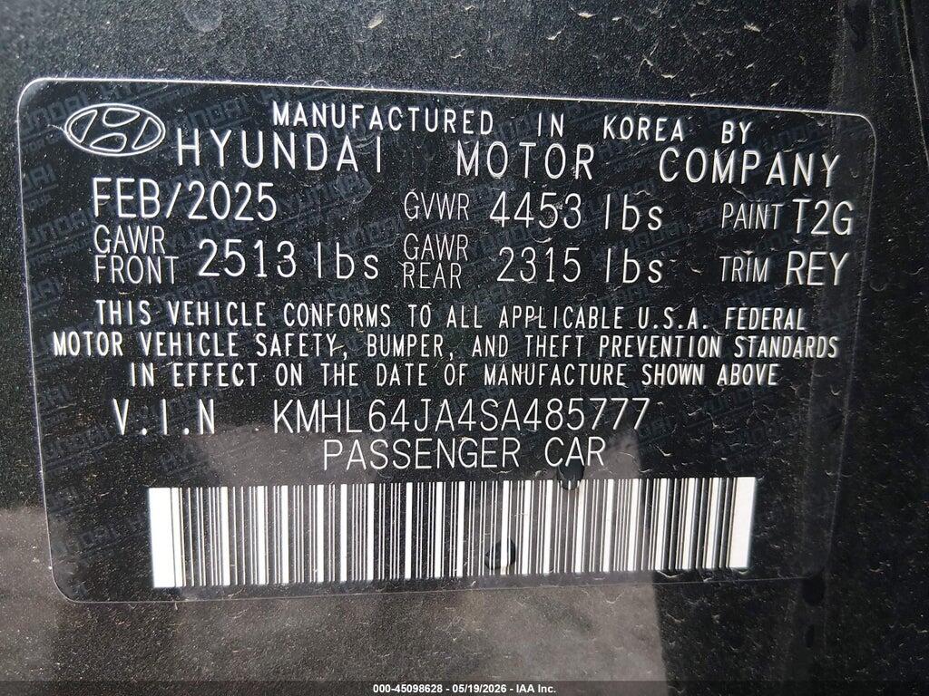 KMHL64JA4SA485777 2025 HYUNDAI SONATA photo no. 9