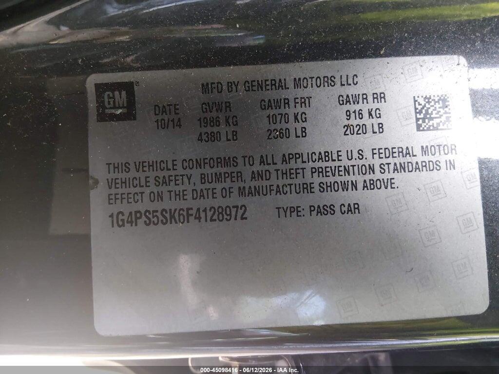 1G4PS5SK6F4128972 2015 BUICK VERANO photo no. 9