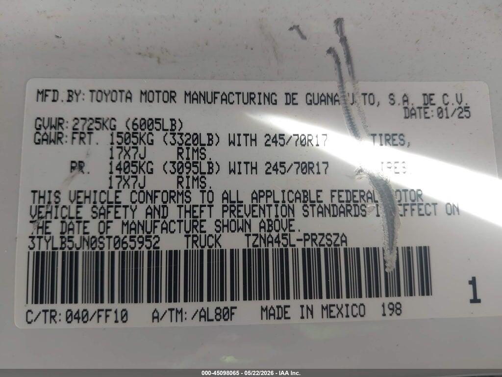 3TYLB5JN0ST065952 2025 TOYOTA TACOMA photo no. 9