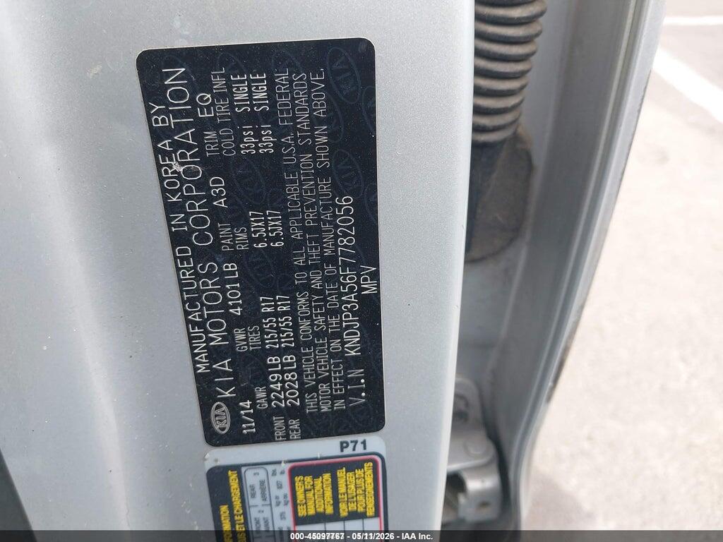 KNDJP3A56F7782056 2015 KIA SOUL photo no. 9