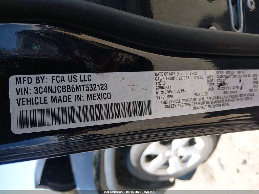 3C4NJCBB6MT532123 2021 JEEP COMPASS photo no. 9