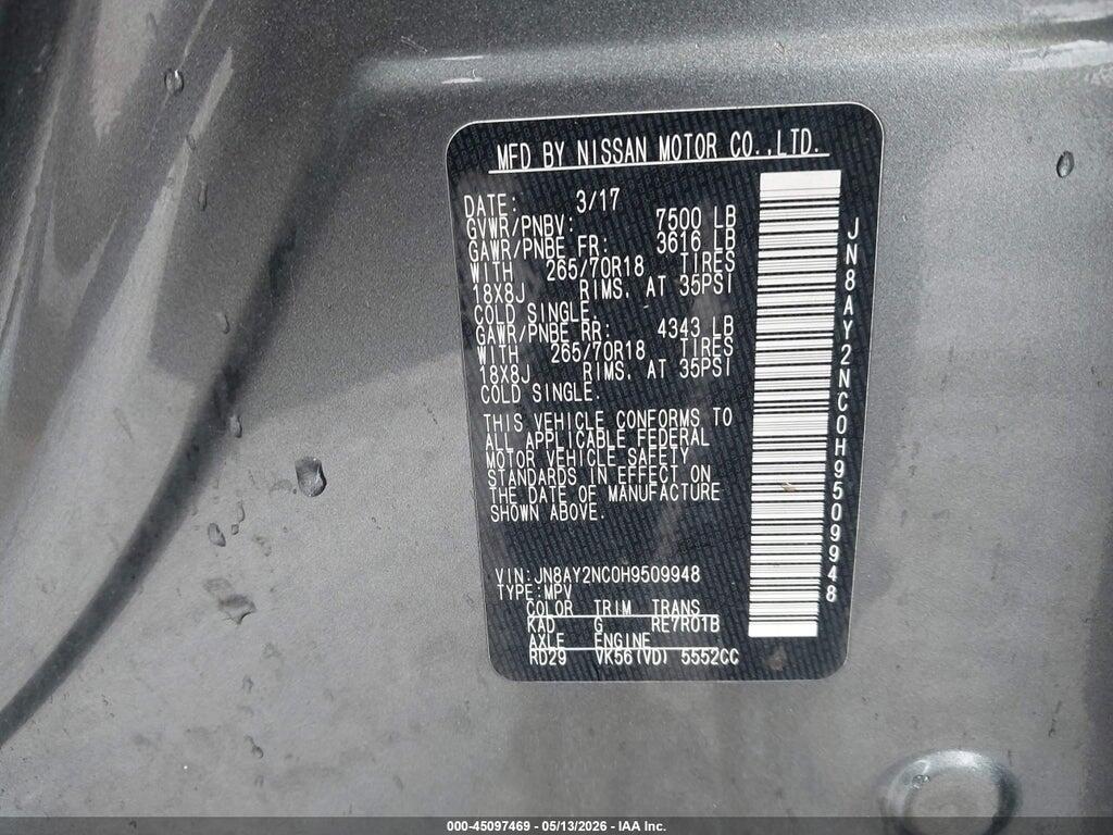 JN8AY2NC0H9509948 2017 NISSAN ARMADA photo no. 9