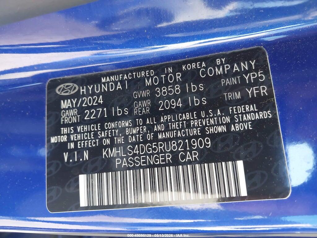 KMHLS4DG5RU821909 2024 HYUNDAI ELANTRA photo no. 9