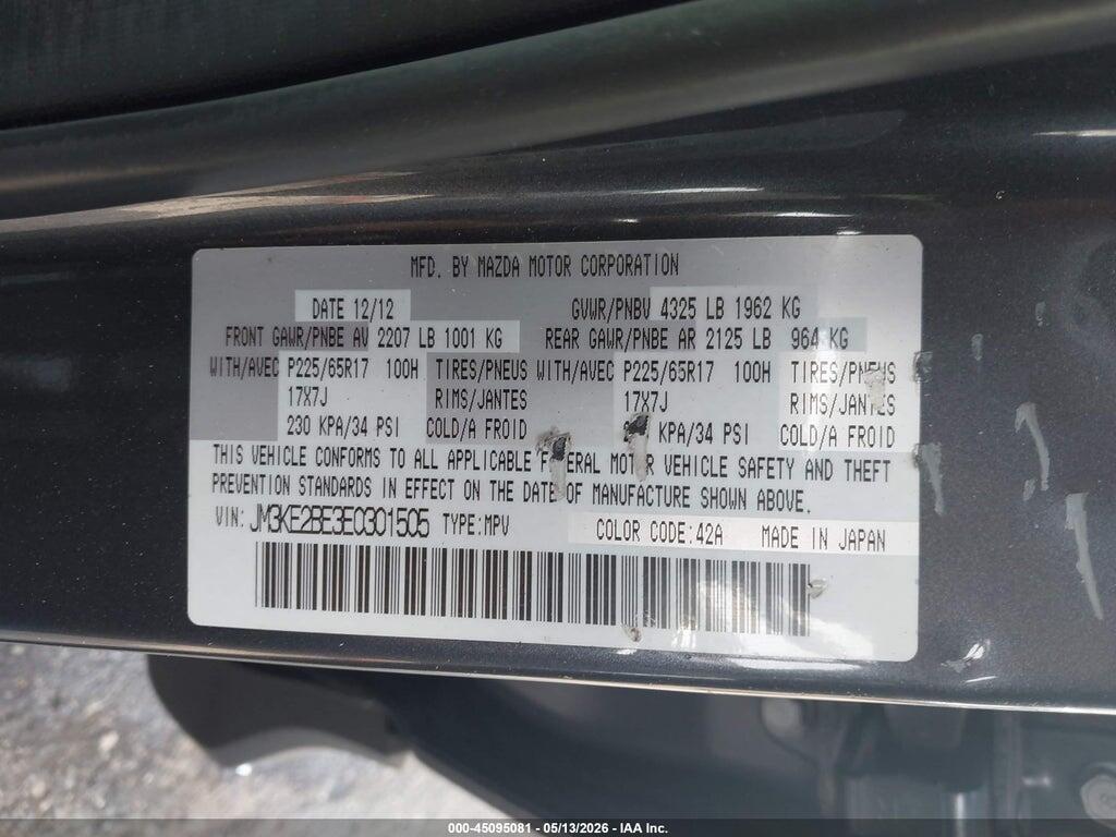 JM3KE2BE3E0301505 2014 MAZDA CX-5 photo no. 9