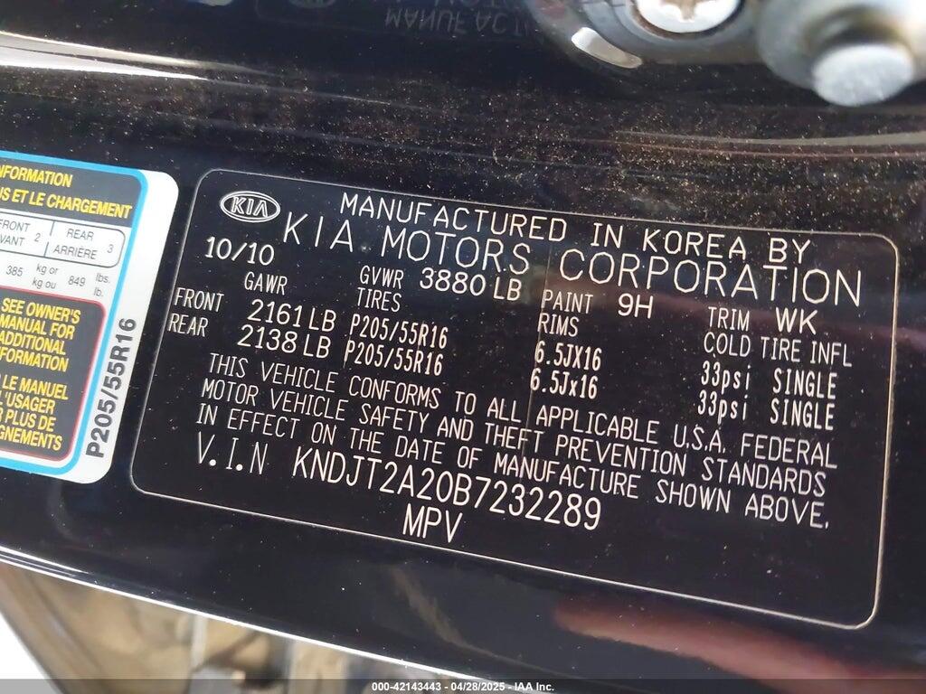 KNDJT2A20B7232289 2011 KIA SOUL photo no. 9