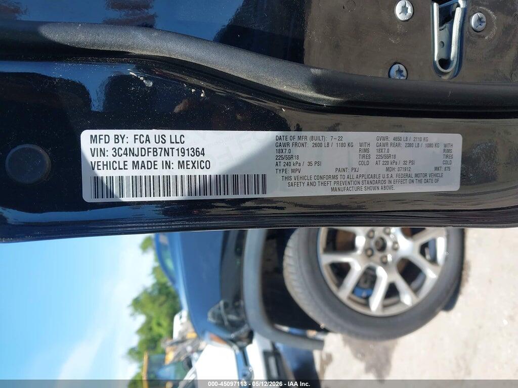 3C4NJDFB7NT191364 2022 JEEP COMPASS photo no. 9