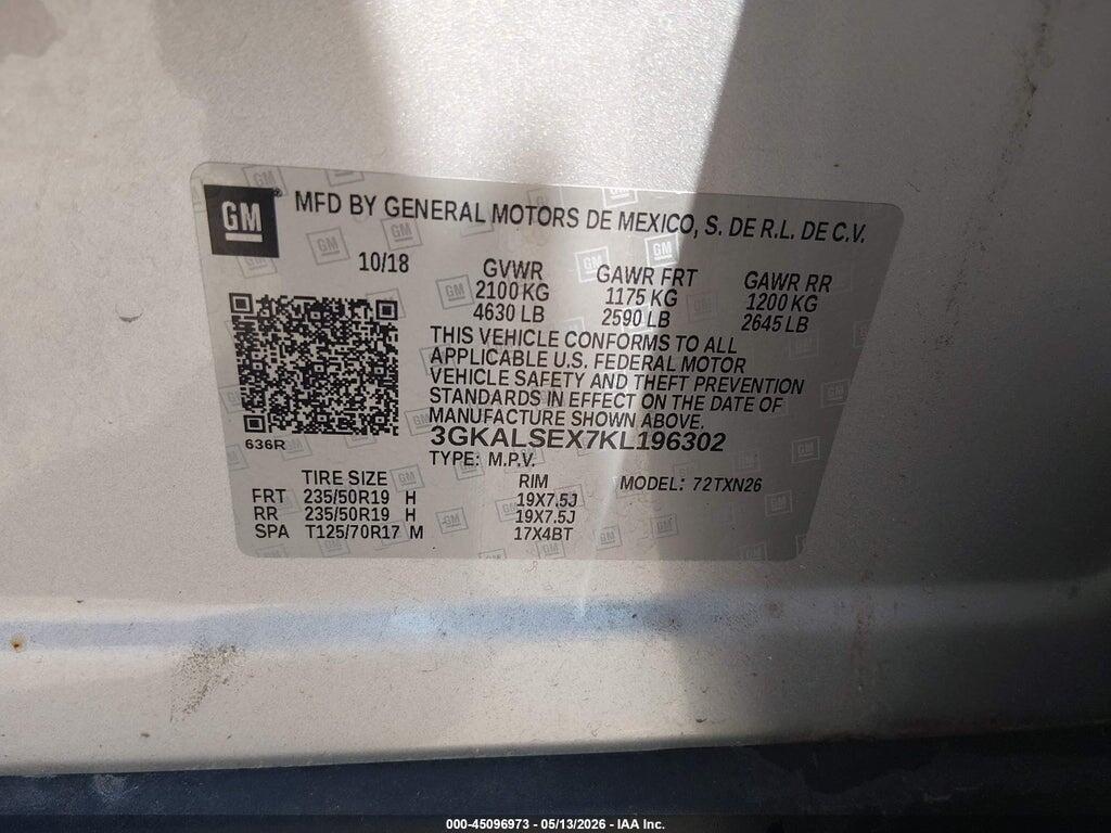 3GKALSEX7KL196302 2019 GMC TERRAIN photo no. 9