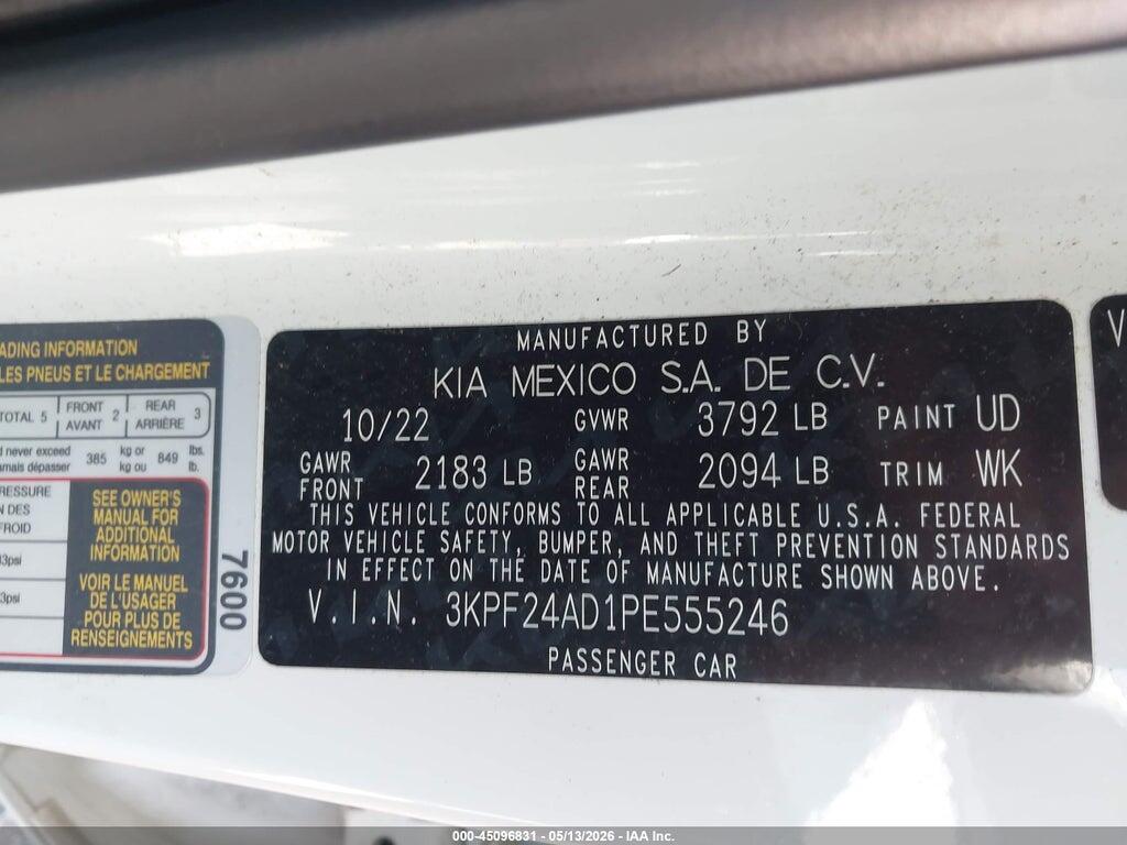 3KPF24AD1PE555246 2023 KIA FORTE photo no. 9