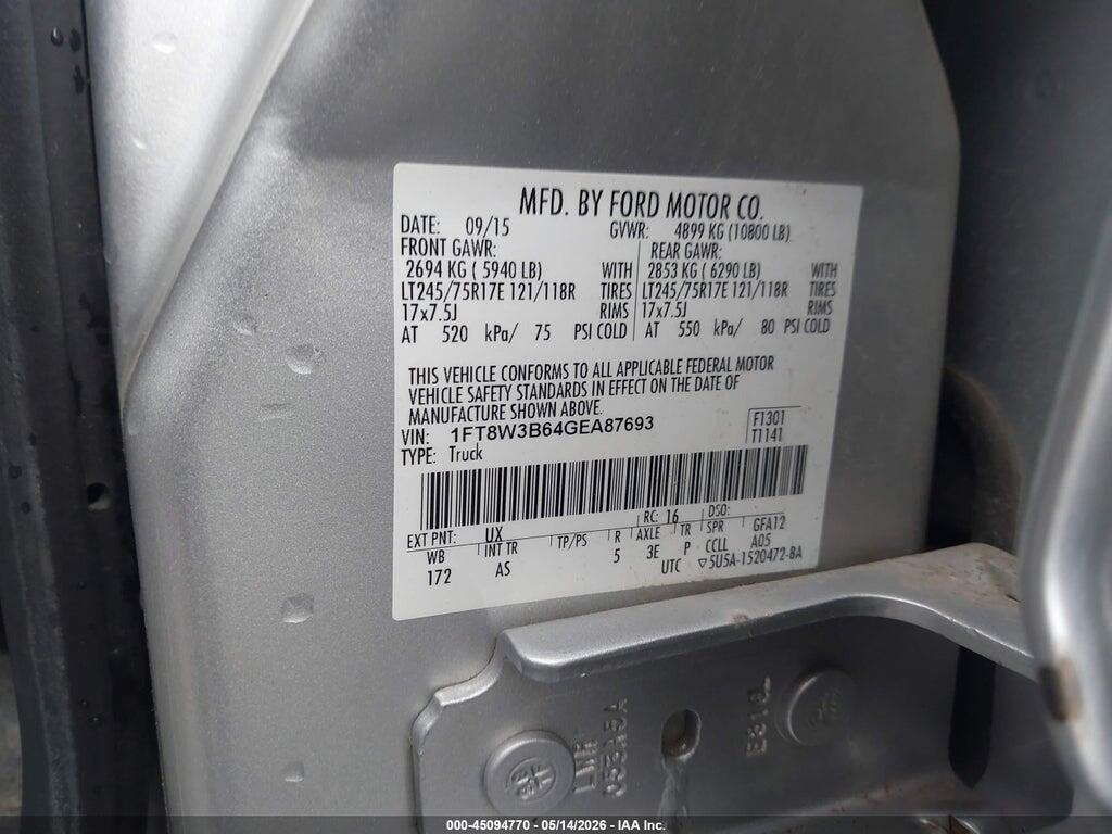 1FT8W3B64GEA87693 2016 FORD F-350 photo no. 9