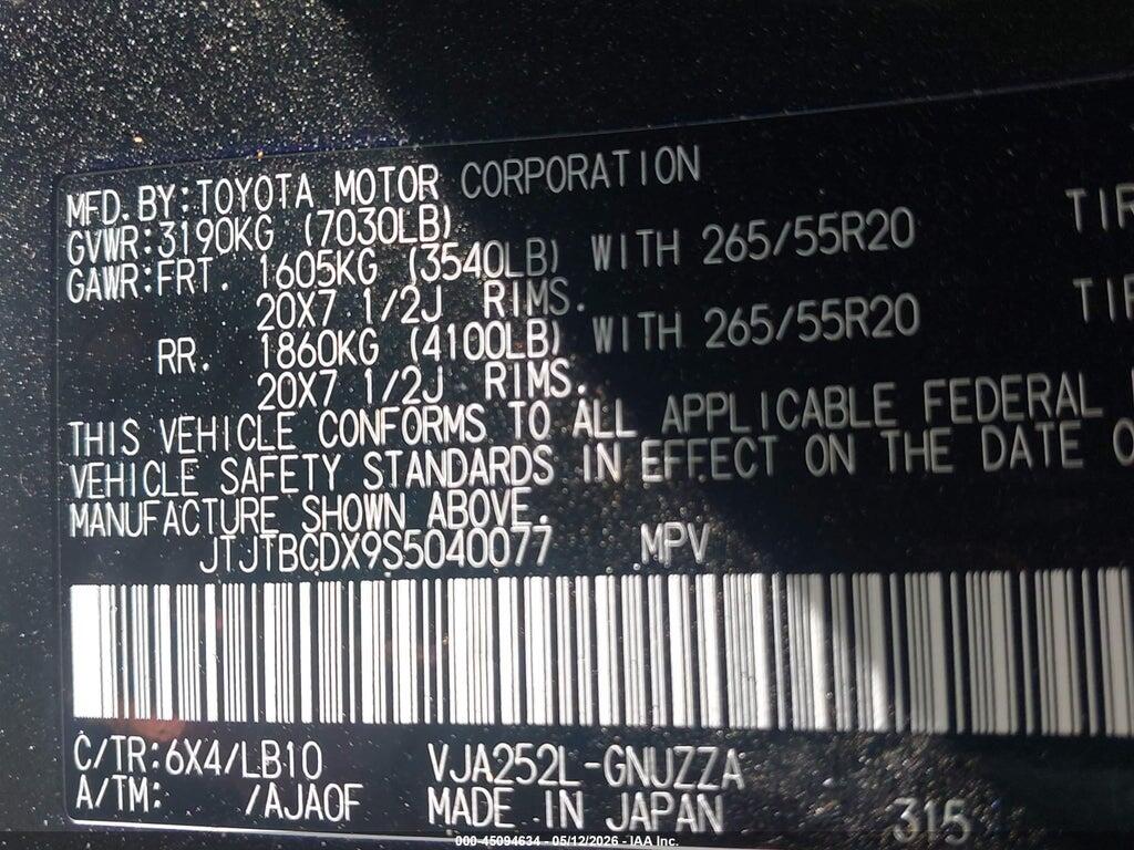 JTJTBCDX9S5040077 2025 LEXUS GX 550 photo no. 9