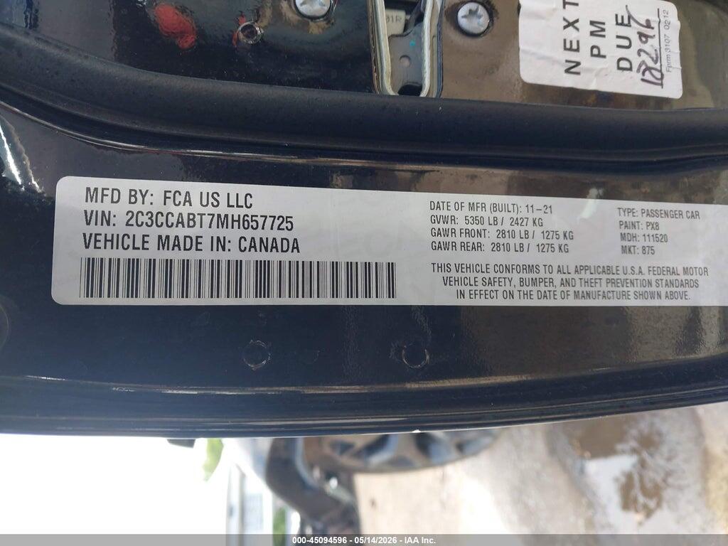2C3CCABT7MH657725 2021 CHRYSLER 300 photo no. 9