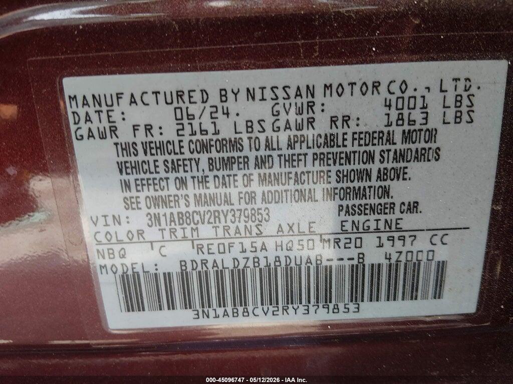 3N1AB8CV2RY379853 2024 NISSAN SENTRA photo no. 9