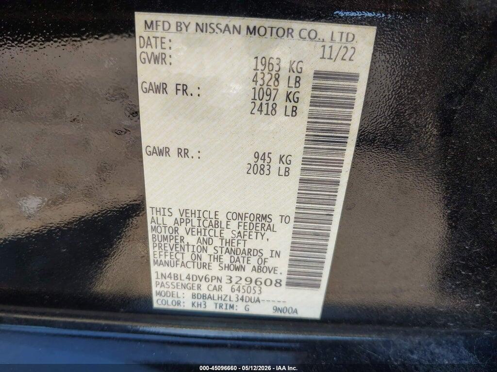 1N4BL4DV6PN329608 2023 NISSAN ALTIMA photo no. 9