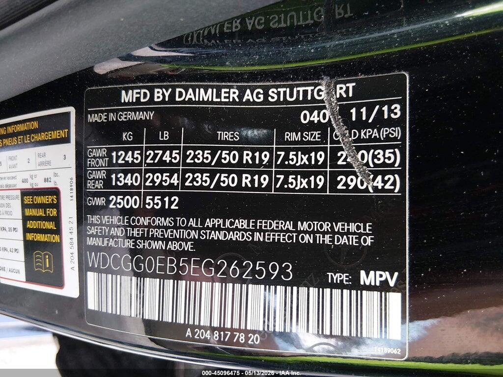WDCGG0EB5EG262593 2014 MERCEDES-BENZ GLK 250 BLUETEC photo no. 9
