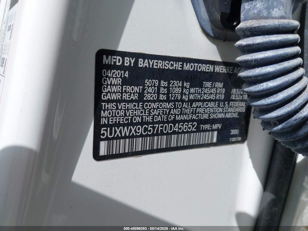 5UXWX9C57F0D45652 2015 BMW X3 photo no. 9