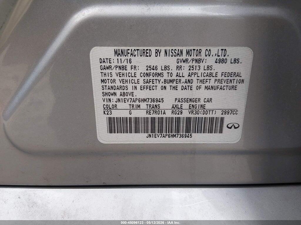 JN1EV7AP6HM736945 2017 INFINITI Q50 photo no. 9