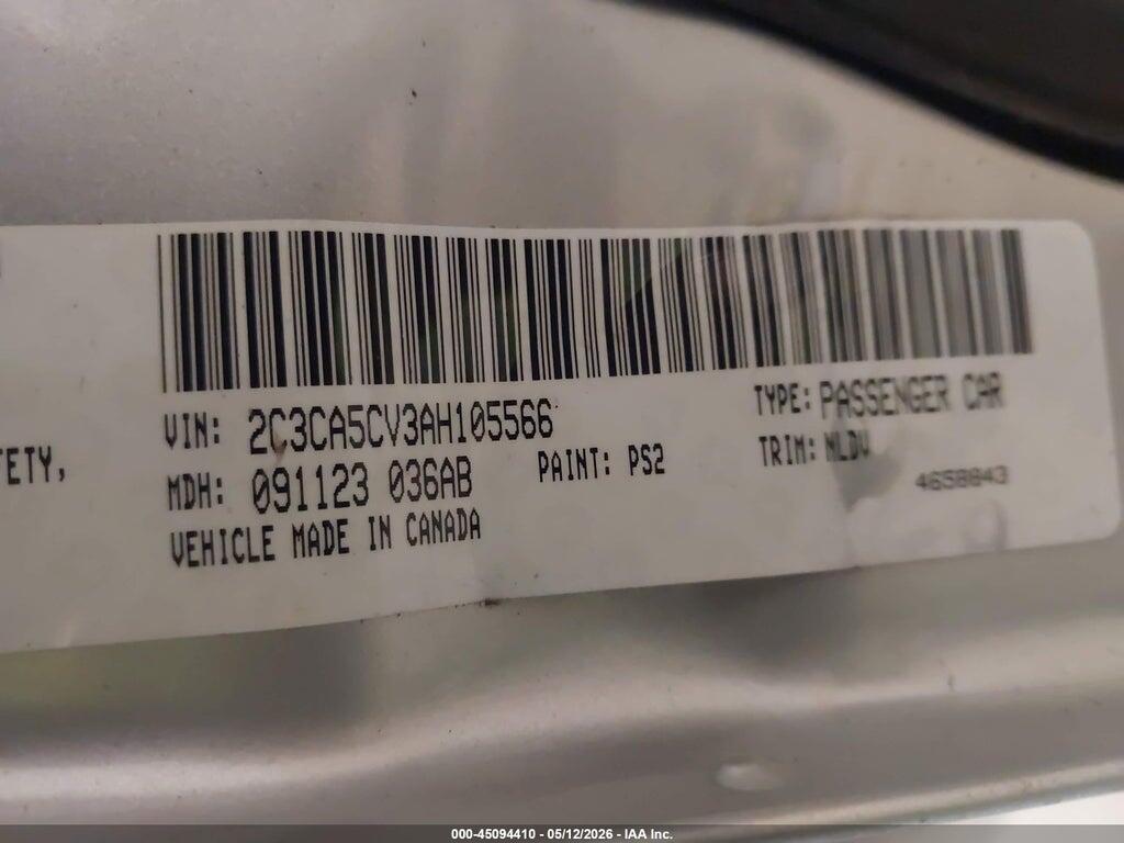 2C3CA5CV3AH105566 2010 CHRYSLER 300 photo no. 9