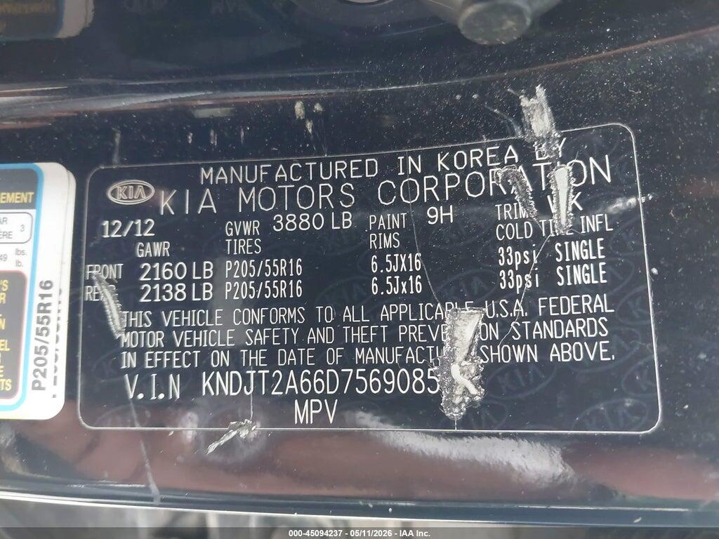 KNDJT2A66D7569085 2013 KIA SOUL photo no. 9