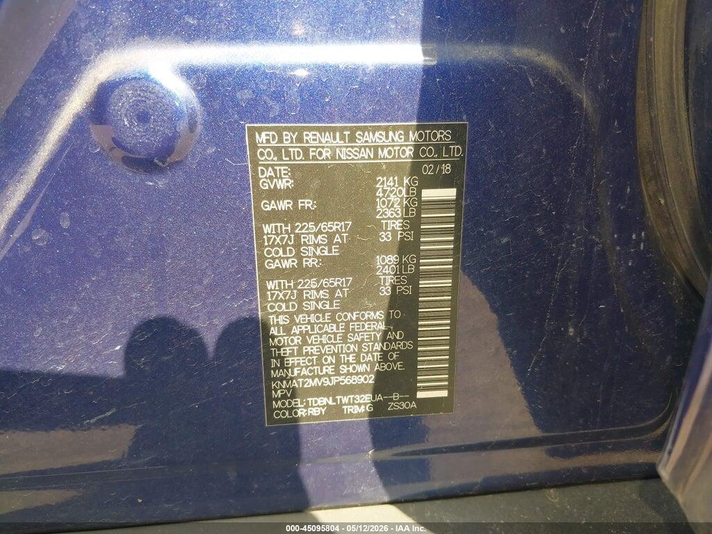 KNMAT2MV9JP568902 2018 NISSAN ROGUE photo no. 9