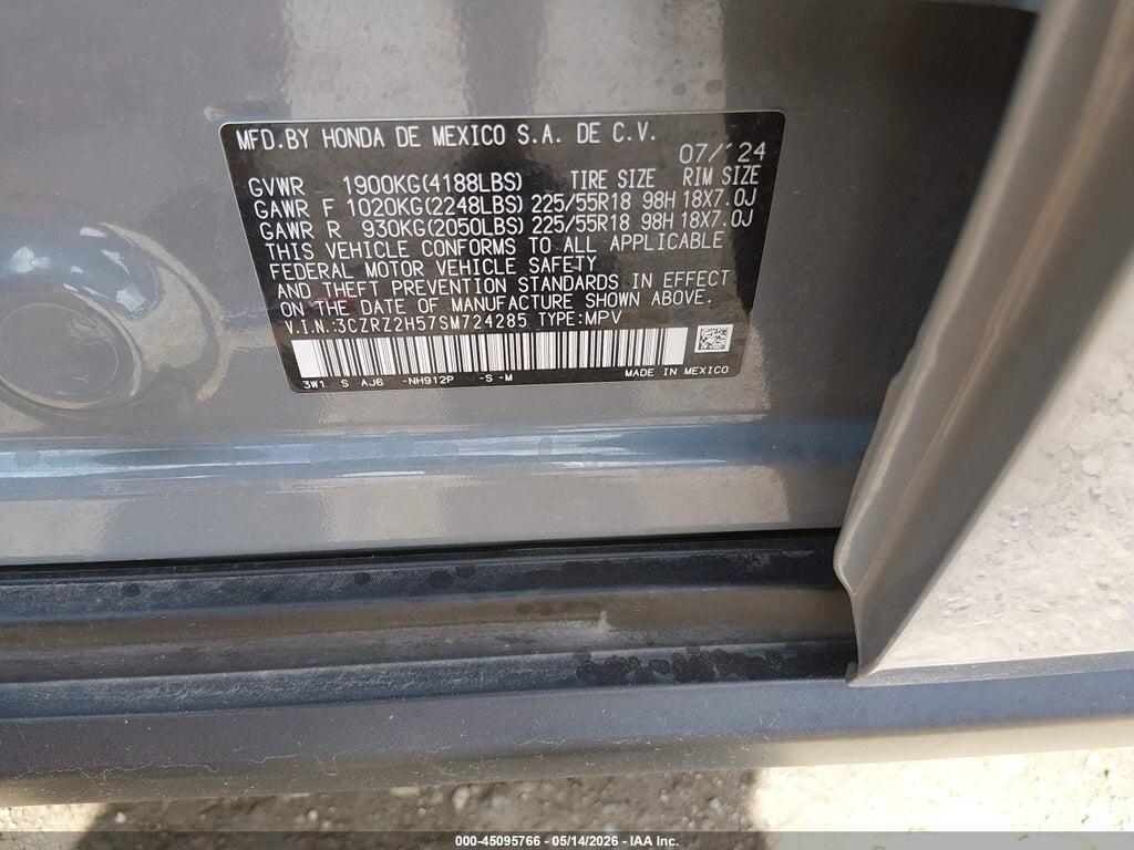 3CZRZ2H57SM724285 2025 HONDA HR-V photo no. 9
