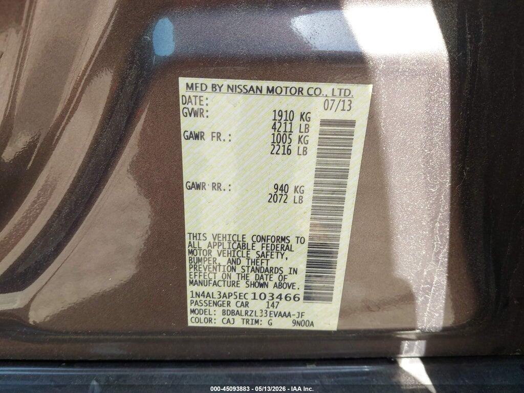 1N4AL3AP5EC103466 2014 NISSAN ALTIMA photo no. 9