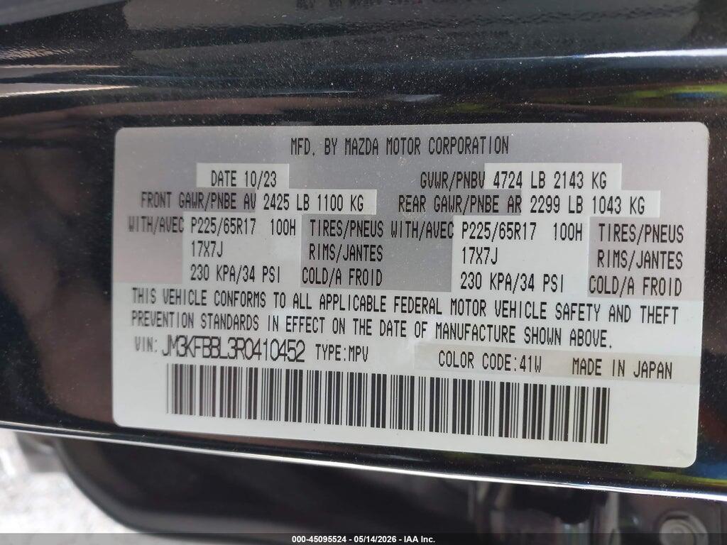 JM3KFBBL3R0410452 2024 MAZDA CX-5 photo no. 9