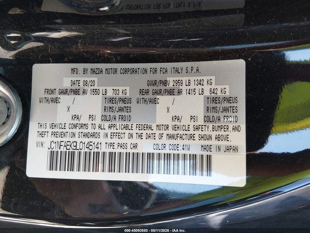 JC1NFAEK9L0145141 2020 FIAT 124 SPIDER photo no. 9