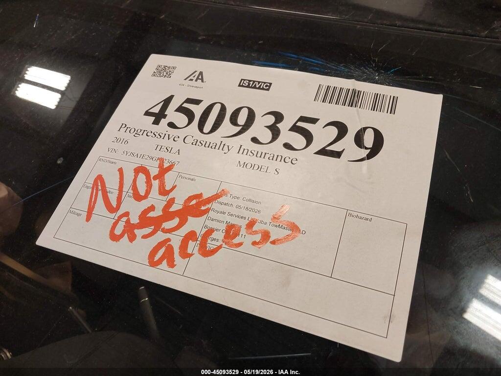5YJSA1E29GF123667 2016 TESLA MODEL S photo no. 5