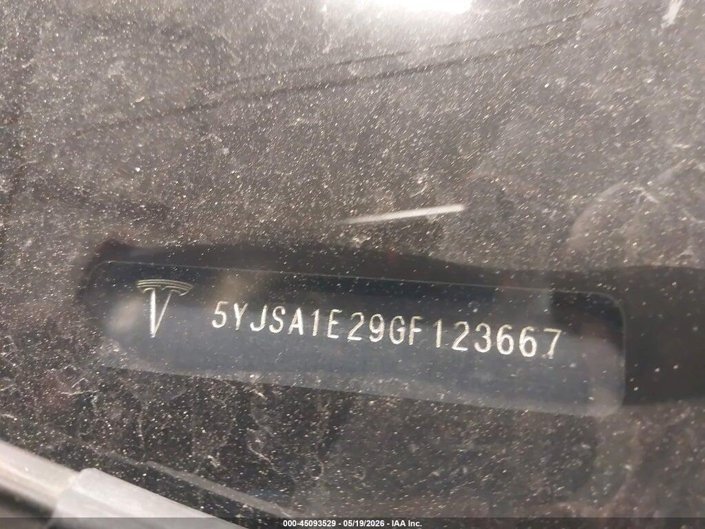 5YJSA1E29GF123667 2016 TESLA MODEL S photo no. 9