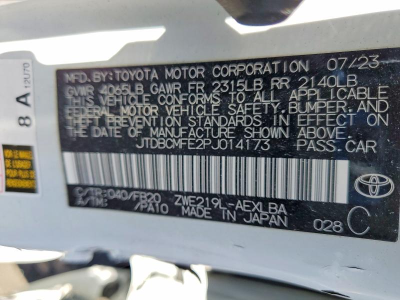 2023 TOYOTA COROLLA HYBRID LE — Фото 13 из 13