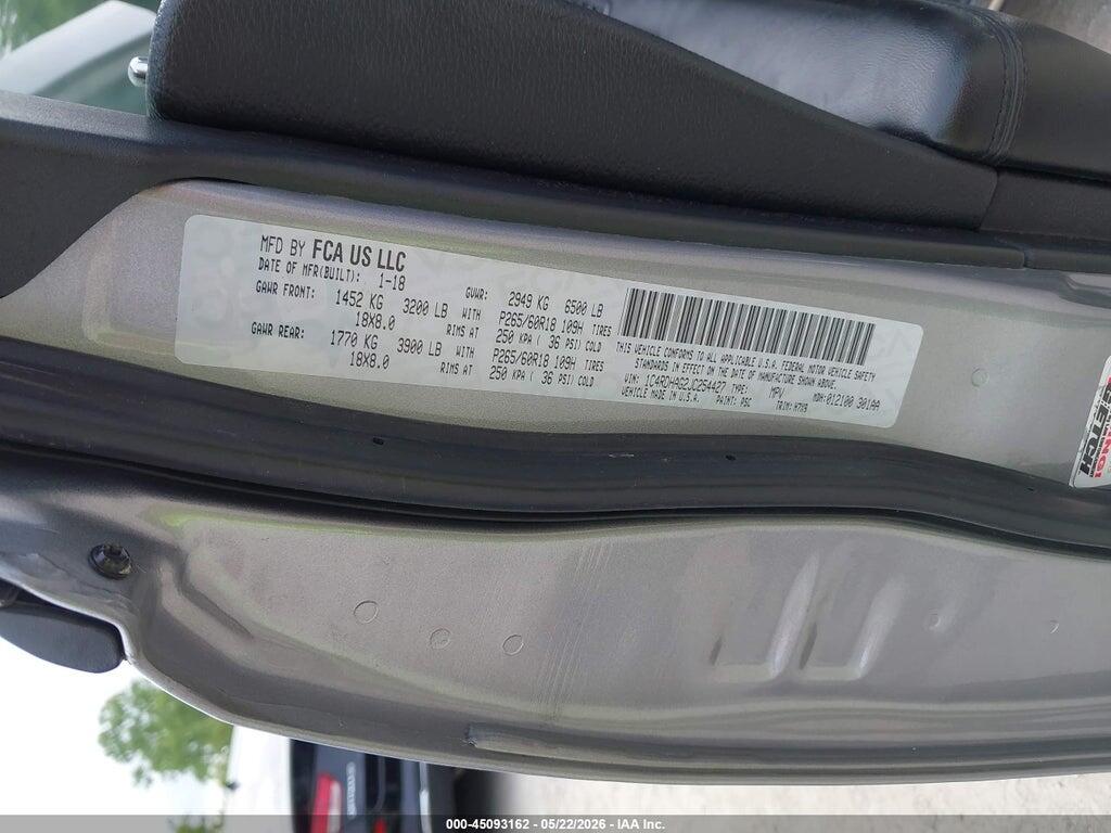 1C4RDHAG2JC254427 2018 DODGE DURANGO photo no. 9