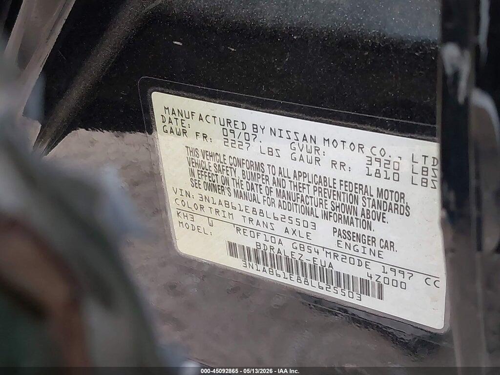 3N1AB61E88L625503 2008 NISSAN SENTRA photo no. 9