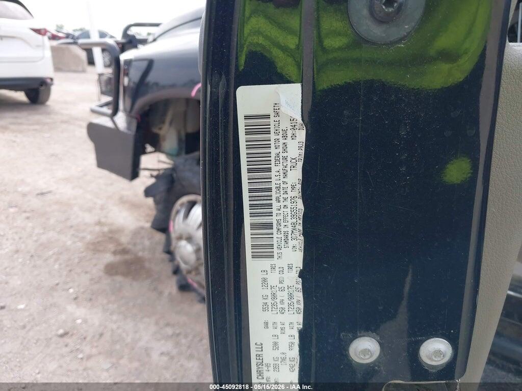 3D7MX48L39G551976 2009 DODGE RAM 3500 photo no. 8