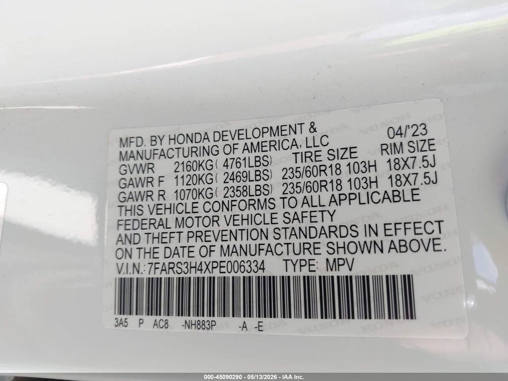7FARS3H4XPE006334 2023 HONDA CR-V photo no. 9
