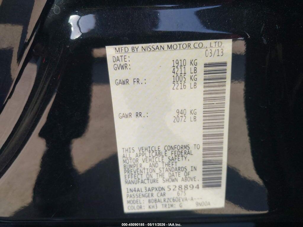 1N4AL3APXDN528894 2013 NISSAN ALTIMA photo no. 9