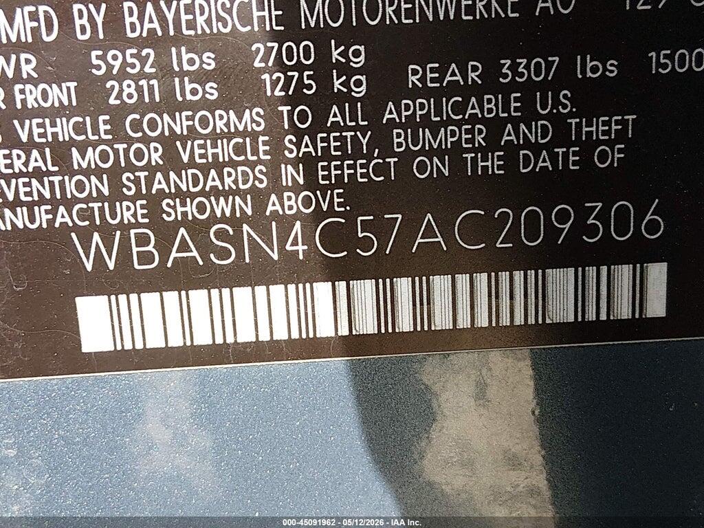 WBASN4C57AC209306 2010 BMW 550I GRAN TURISMO photo no. 9
