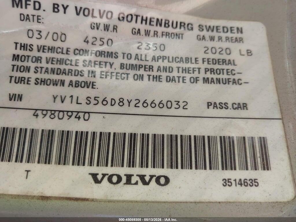 YV1LS56D8Y2666032 2000 VOLVO S70 photo no. 9