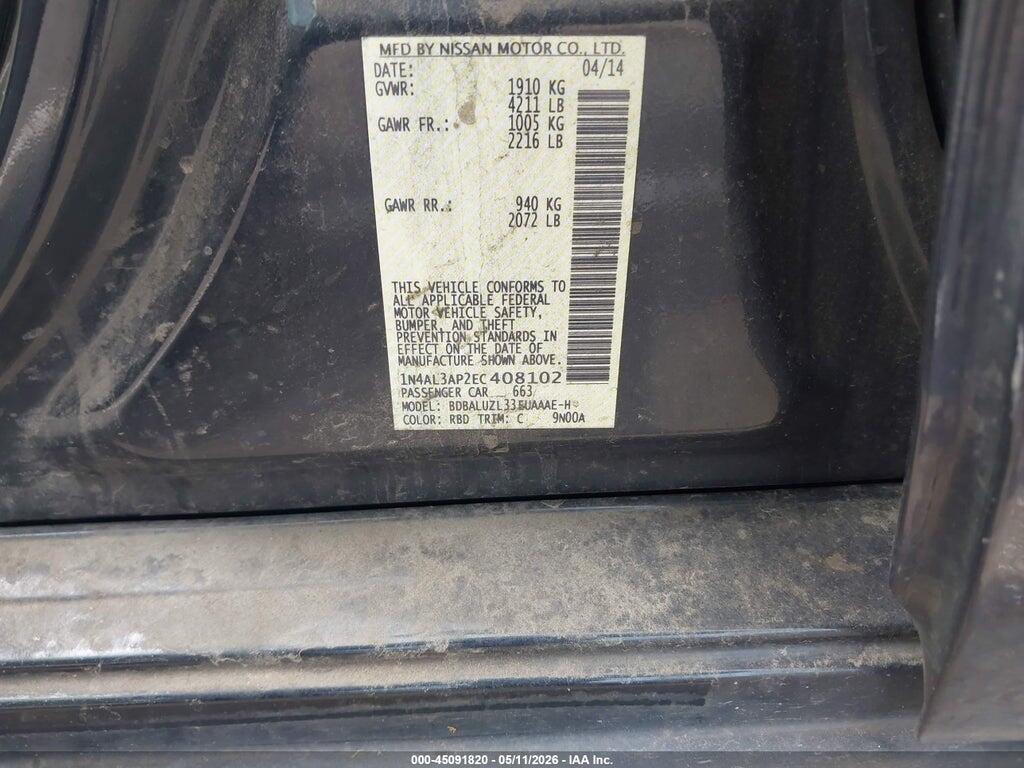 1N4AL3AP2EC408102 2014 NISSAN ALTIMA photo no. 9