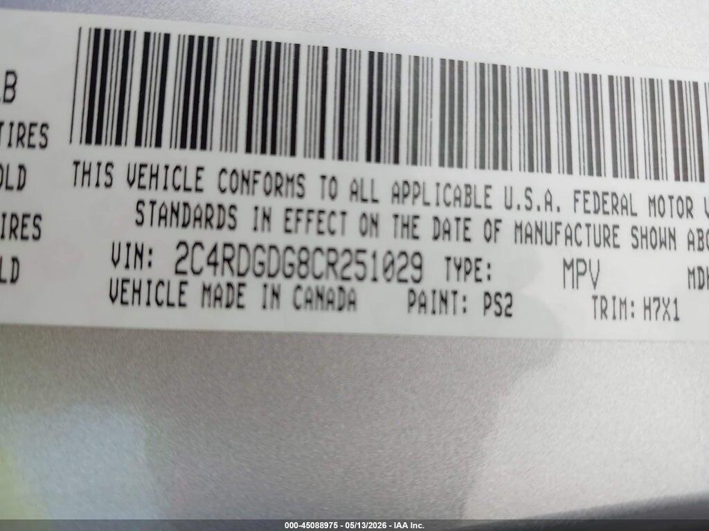 2C4RDGDG8CR251029 2012 DODGE GRAND CARAVAN photo no. 9
