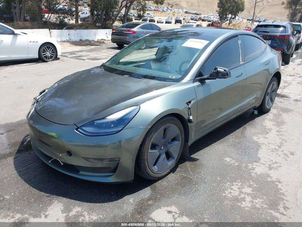 5YJ3E1EB7NF270656 2022 TESLA MODEL 3 photo no. 2
