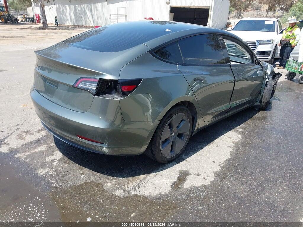 5YJ3E1EB7NF270656 2022 TESLA MODEL 3 photo no. 4