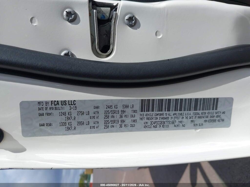 3C4PDCGB3KT731667 2019 DODGE JOURNEY photo no. 9