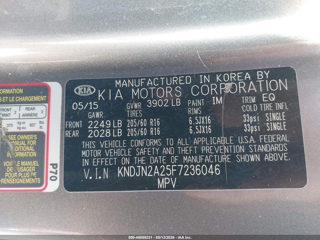KNDJN2A25F7236046 2015 KIA SOUL photo no. 9