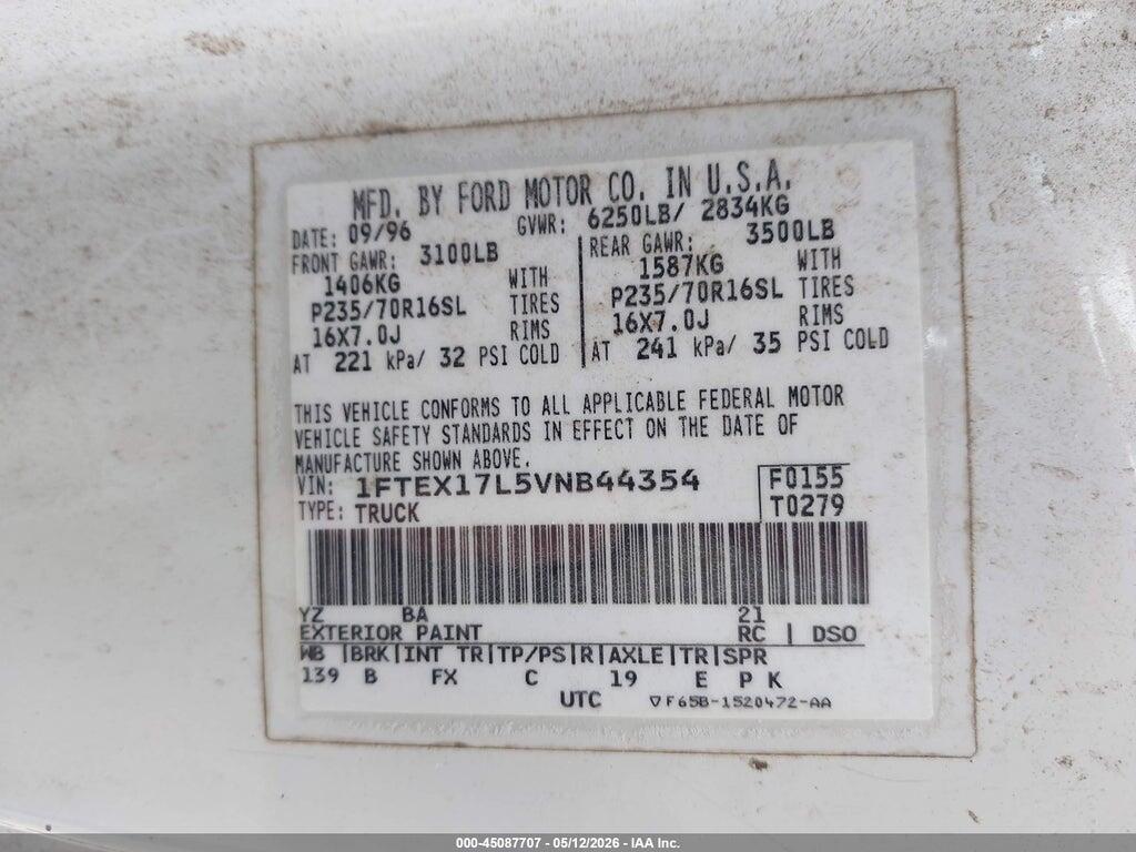 1FTEX17L5VNB44354 1997 FORD F-150 photo no. 9