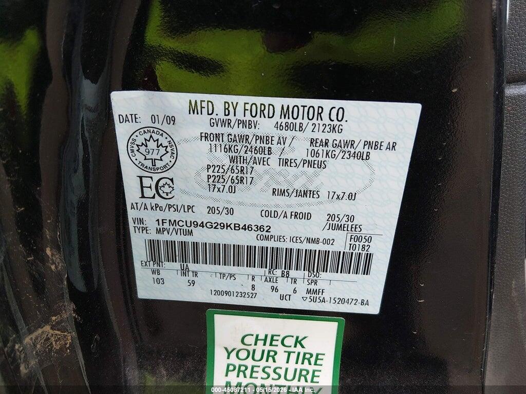 1FMCU94G29KB46362 2009 FORD ESCAPE photo no. 9